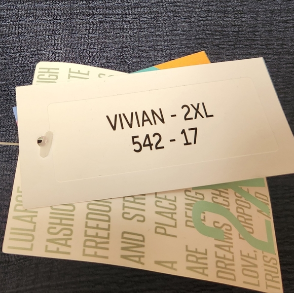 Lularoe Vivian teal blouse, 2xl NWT. - Picture 3 of 3